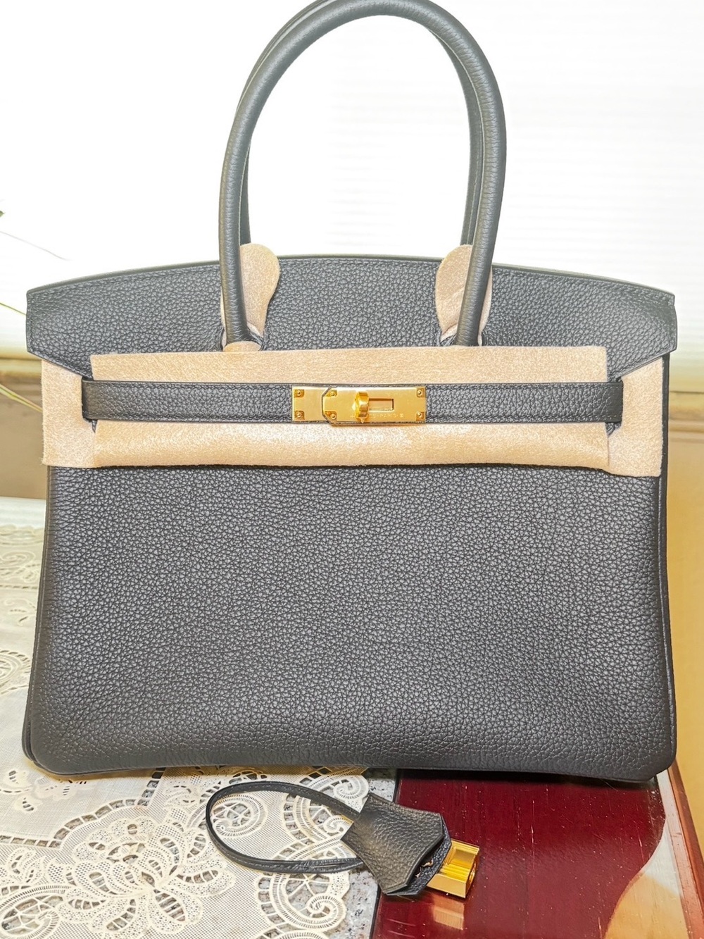 Hermes Black Togo Leather Birkin 30 with Gold Hardware